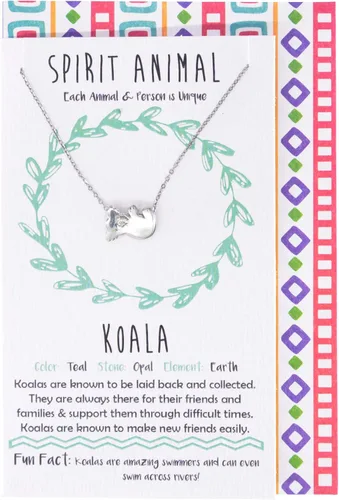 Vista 2 de Shag Wear - Collar con dije de espíritu animal de peltre para mujer, con sobre de regalo