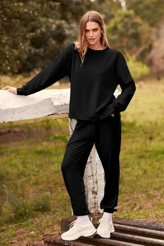 Vista 56 de Prettygarden - Conjunto de pijama de dos piezas para mujer, diseño de teñido anudado, sudadera informal de manga larga con pantalones largos, ropa