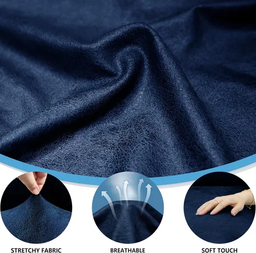 Vista 86 de Fundas para Sillón de 2 Piezas con Cojín en T, Fundas de Aspecto de Cuero para Sofá, Fundas para Sillas, Protector de Muebles Elástico, Funda
