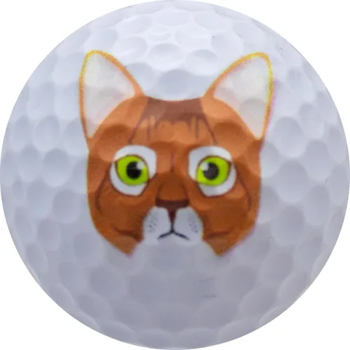 Vista 6 de GBM - Pelotas de golf para amantes de los gatos, diseño lindo para amantes de los gatos, golfistas, torneos, juego de liga y regalos únicos, 1 docena