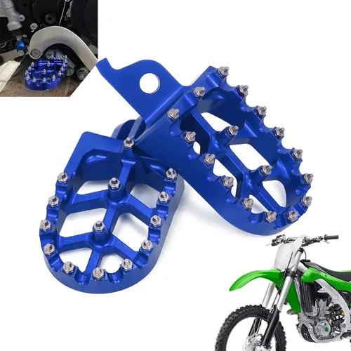 Vista 10 de Estriberas de pie de motocicleta Pedales Reposapiés para CR125R CRF250R/450R CRF250L KX250F KX450F y más Dirt Bike, AURORA VIOLET