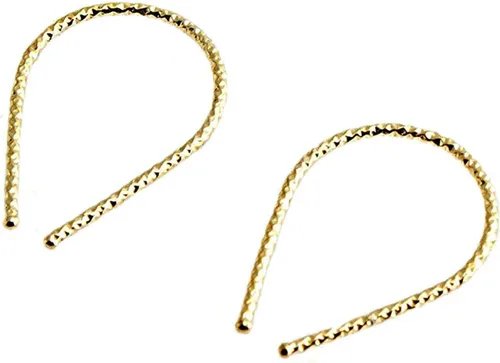 Vista 11 de 13mm de plata de ley 20 GA Aretes de aro invertidos colgantes de lágrima hipoalergénicos ligeros con hilo para mujer