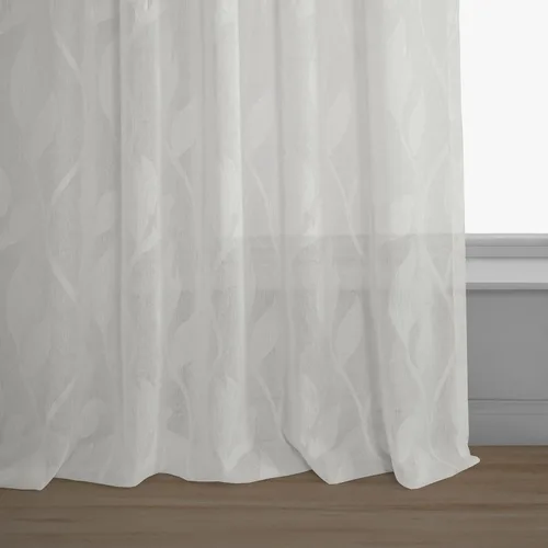 Vista 6 de HPD Half Price Drapes SHCH-11729-84 - Cortina transparente de lino con estampado (1 panel), 50 x 84, Avignon Vine