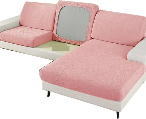 Vista 10 de Fundas elásticas para cojines de sofá, funda de cojín para sofá individual en forma de L, sofá chaise longue, protector suave de muebles de 1, 2 y 3