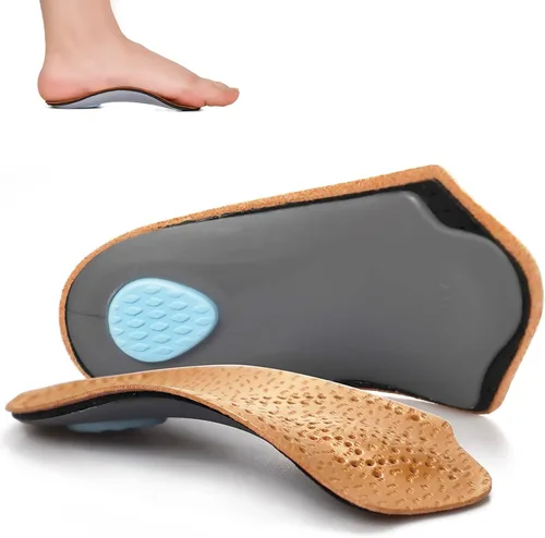 Vista 6 de Plantillas de soporte de arco para mujeres/hombres, plantillas de fascitis plantar 3/4, plantillas de soporte de arco alto para pies planos