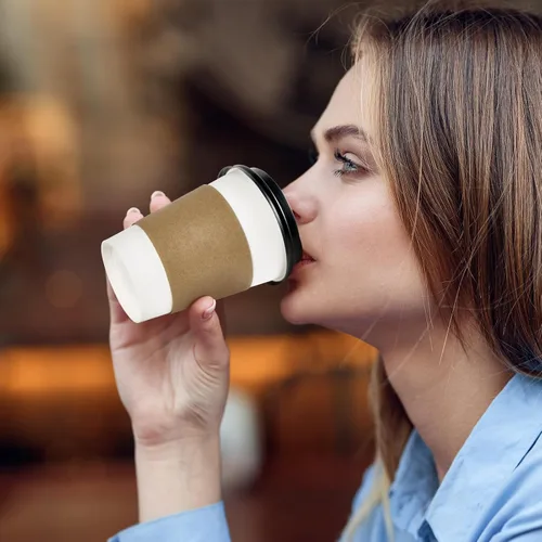 Vista 8 de Vplus - Juego de 200 fundas desechables para café, aptas para tazas de 10 a 24 onzas Perfecto para bebidas frías y calientes, funda fuerte