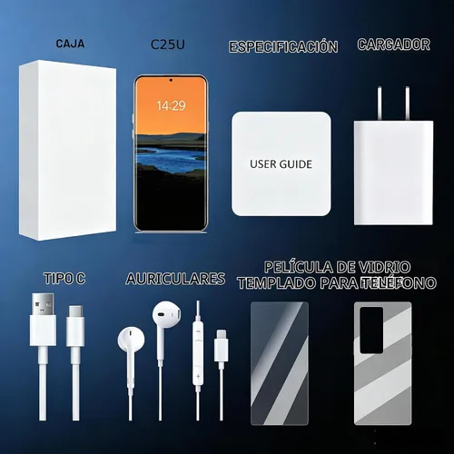Vista 7 de Teléfonos desbloqueados, teléfono celular C24 Ultra Android 14, teléfono inteligente 8G+256G, Snapdragon 8 Gen3/6800mAh carga rápida/pantalla de 6.8