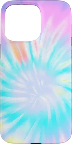 Vista 28 de iPhone 16 Tie Dye Colorful Rainbow Swirl Abstract Design Case