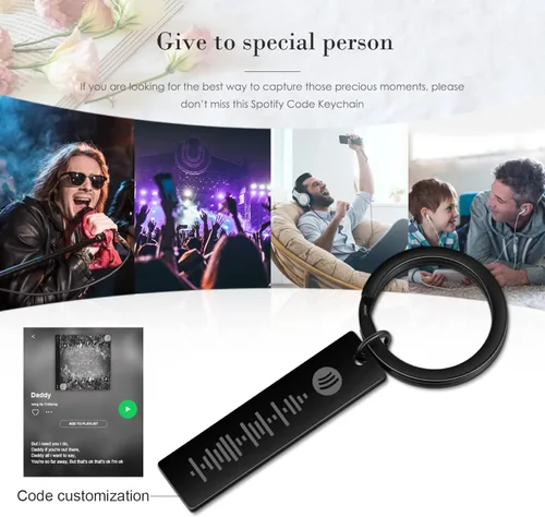 Vista 7 de Spotify - Llavero personalizado con código de música con código de Spotify