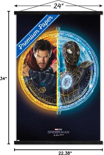 Vista 14 de Trends International Marvel Spider-Man: No Way Home - Póster de pared dúo, 22.4 pulgadas de largo x 14.7 pulgadas, versión enmarcada de madera