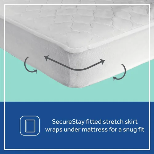 Vista 4 de Sealy Baby Protector de colchón para cuna, protector de colchón impermeable ajustable para cuna y funda de cama infantil, lavable a máquina y fácil