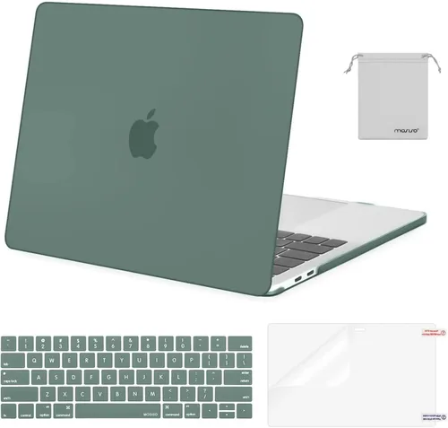Vista 26 de MOSISO - Carcasa rígida de plástico, cubierta de teclado, protector de pantalla y bolsa de almacenamiento para MacBook Pro 13 pulgadas/33 cm