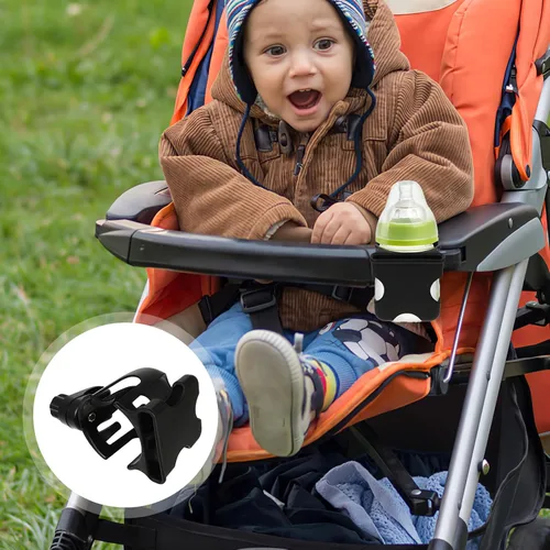 Vista 5 de UPKOCH Stroller Water Bottle Holder Pushchair Cup Organizer with Clamp for Bottles Cups and