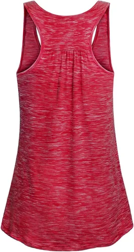 Vista 53 de Cestyle - Camiseta sin mangas para mujer, cuello redondo, corte holgado, para entrenamiento