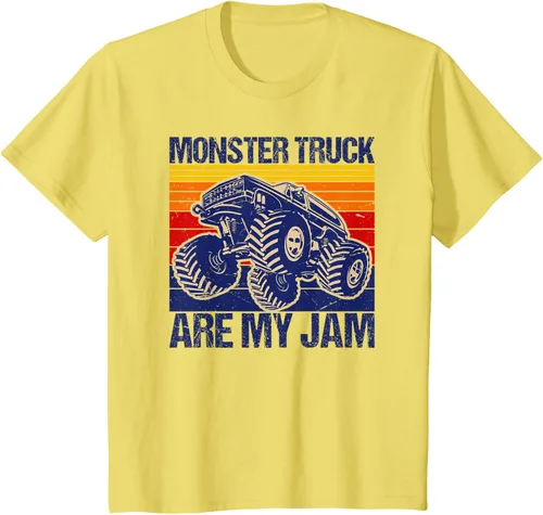 Vista 4 de Monster Truck Are My Jam For Monster Truck Lovers - Camiseta para hombres y niños, Blanco