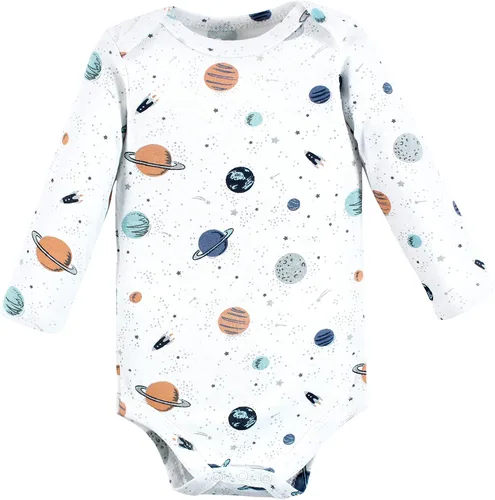 Vista 62 de Hudson Baby baby-boys Cotton Long-sleeve Bodysuits 5-pack