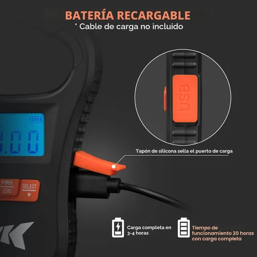 Vista 4 de KastKing ToughTide - Báscula de pesca con carga USB, capacidad de 65 libras, báscula digital ultrafina, pantalla LCD, mango ergonómico, básculas