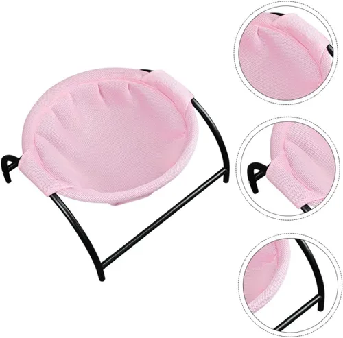 Vista 8 de UKCOCO Hamaca elevada para gatos, elegante y duradera para mascotas para uso en interiores y exteriores, marco elegante para descansar y relajarse