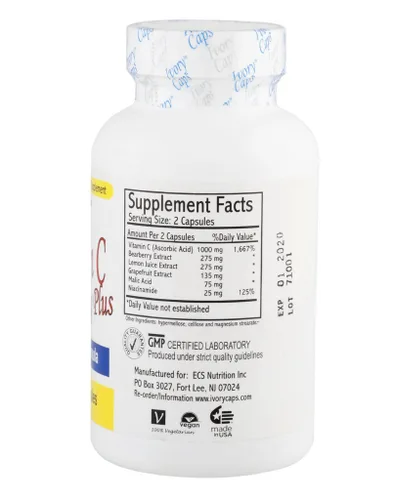 Vista 3 de Ivory Caps - Brillo de vitamina C de máxima fuerza con 60 cápsulas
