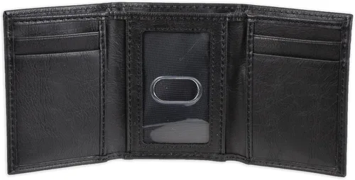 Vista 5 de Dickies Cartera triple de cuero para hombre Negro