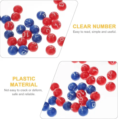 Vista 9 de Zerodeko - 49 bolas de bingo numeradas de 1 a 49 bolas de plástico de repuesto para juegos de bingo, bolas numeradas para juegos de fiesta