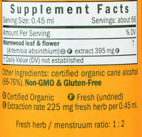 Vista 3 de Herb Pharm, Ajenjo Orgánico, 1 Fl Oz