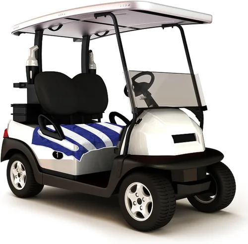 Vista 4 de EZGO Fundas de asiento de carrito de golf de microfibra, mantas de asiento para 2 personas para coche club