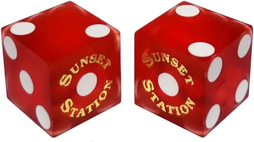 Vista 51 de Par de dados de casino en serie a juego - Auténticos dados de dados de Las Vegas 0.748 in, juegos de mesa y coleccionables - Aliante rojo pulido