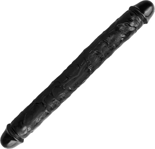 Vista 18 de Consolador doble de cristal de 11.8 x 1.37 pulgadas, consolador largo anal realista con pene, suave y flexible con venas y glande, juguetes sexuales