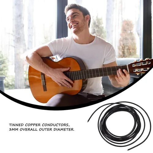 Vista 5 de rosenice Cable de circuito de guitarra, cable de recogida de alambre blindado de 4 conductores, conexión de guitarra de cobre estañado para cableado