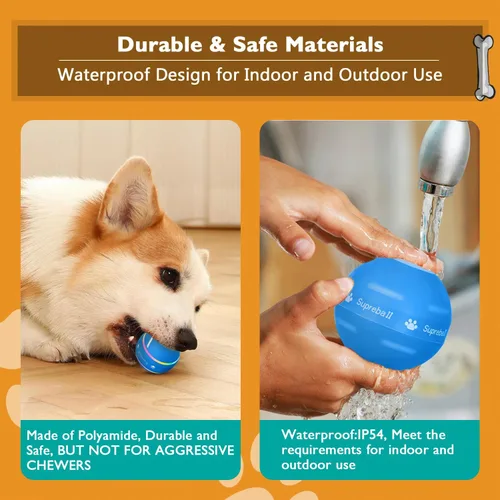 Vista 4 de PetDroid - Juguetes interactivos para perros, bola para perros, [nuevamente actualizado] juguetes duraderos que ruedan automáticamente y se activan