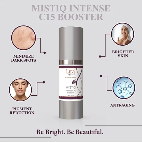 Vista 3 de Lira Clinical MYSTIQ Intense C15 Booster - Suero intenso 15% de vitamina C - Suero para minimizar los poros y manchas oscuras con células madre