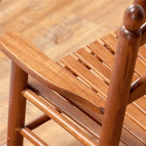 Vista 6 de Mecedora para niños, mecedora de madera para bebés pequeños, muebles cómodos para exteriores e interiores, sala de lectura, dormitorio, sala