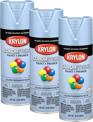 Vista 37 de Krylon K05554007 COLORmaxx Pintura en aerosol y base para uso en interiores y exteriores, color almendra satinada, 12 onzas (paquete de 1)