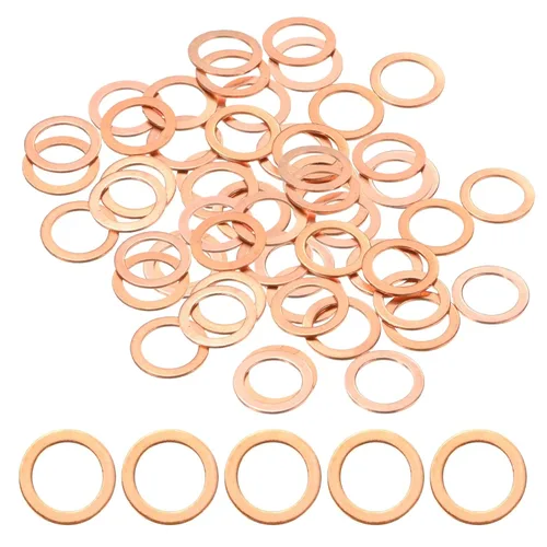 Vista 11 de M METERXITY Paquete de 30 arandelas de cobre, arandelas métricas de sellado de cobre M6x12x1mm para pernos, tornillos, tuercas