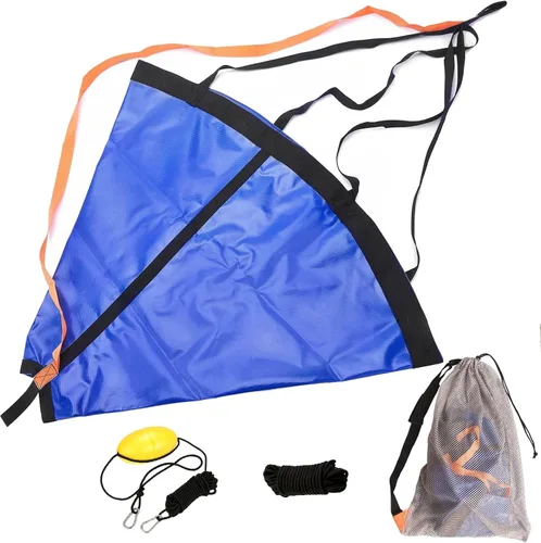 Vista 9 de Calcetín de deriva para lancha de pesca, bolsa de control de deriva de ancla de mar para kayak, canoa, pontón y botes de arrastre, paracaídas