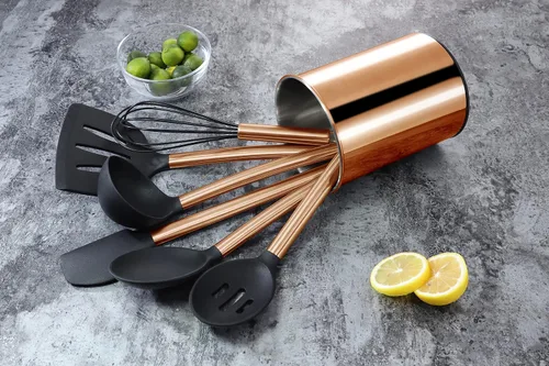 Vista 4 de Echtwerk EW-KS-7010K Utensilios de cocina, 7 piezas, acero inoxidable, cobre