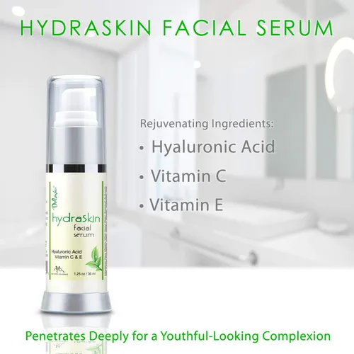 Vista 8 de Deluvia Suero de vitamina C para cara, suero facial de ácido hialurónico, suero hidratante con vitamina E hidratante y aloe vera orgánico