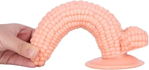 Vista 3 de Juguetes sexuales eróticos para adultos, consolador de mazorca de maíz de 7.8 pulgadas, material seguro para humanos, fuerte ventosa, adecuado