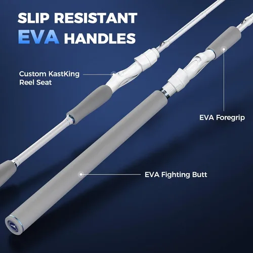 Vista 7 de KastKing Centron Lite Twin Tip Rods, IM6 Graphite Blanks, Twin Tip Rods, Stainless Steel Guides with Ceramic Rings, Split or Full Rear EVA Handle