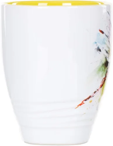 Vista 4 de Dean Crouser colección de taza de porcelana con diseño de acuarelas, Dragonfly