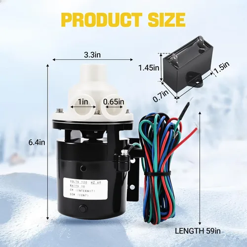 Vista 9 de Reemplazo del conjunto del motor de la bomba de agua de la máquina de hielo para bomba de agua Hoshizaki PA0613, APTA92P10WD1, se adapta al