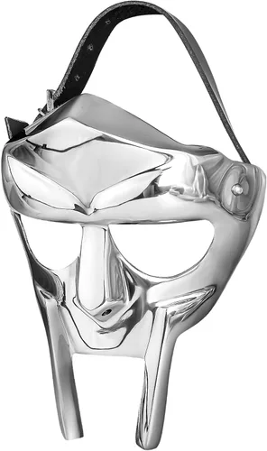 Vista 7 de Metal Gladiator Mask, Roman Medieval Full Face Armor for Halloween, Cosplay, LARP & Costume Party