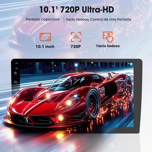 Vista 6 de Haudio Estéreo de coche Android para Honda Civic 2006-2011, pantalla táctil doble DIN de 10.1 pulgadas, CarPlay inalámbrico y Android Auto, GPS, FM