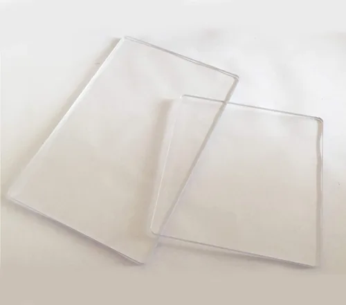 Vista 6 de 25 piezas de material cuadrado acrílico transparente en blanco, hoja cuadrada cortada con láser de plexiglás con esquinas redondas, accesorio