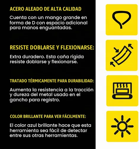 Vista 4 de T&T Tools - Herramienta de gancho de registro superior de 30 pulgadas