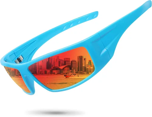 Vista 19 de Gafas de sol deportivas polarizadas para hombres y mujeres con marco irrompible para ciclismo, pesca, lentes envolventes, protección UV400