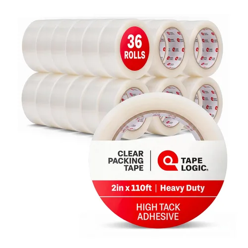 Vista 12 de Cinta adhesiva de embalaje Tape Logic, resistente de 2 pulgadas x 55 yardas, transparente (paquete de 1) Rollo de cinta adhesiva de embalaje