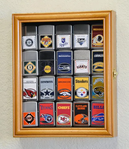 Vista 5 de 20 Zippo Lighter Display Case Cabinet Holder Wall Rack Box - Lockable