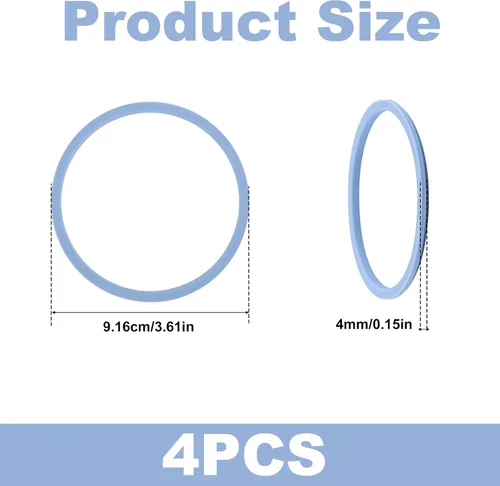 Vista 2 de 4 piezas de repuesto de junta para vaso Owala de 40 onzas, vaso de acero inoxidable de 40 onzas O Shaped Rubber Lid Seal Ring Water Bottle